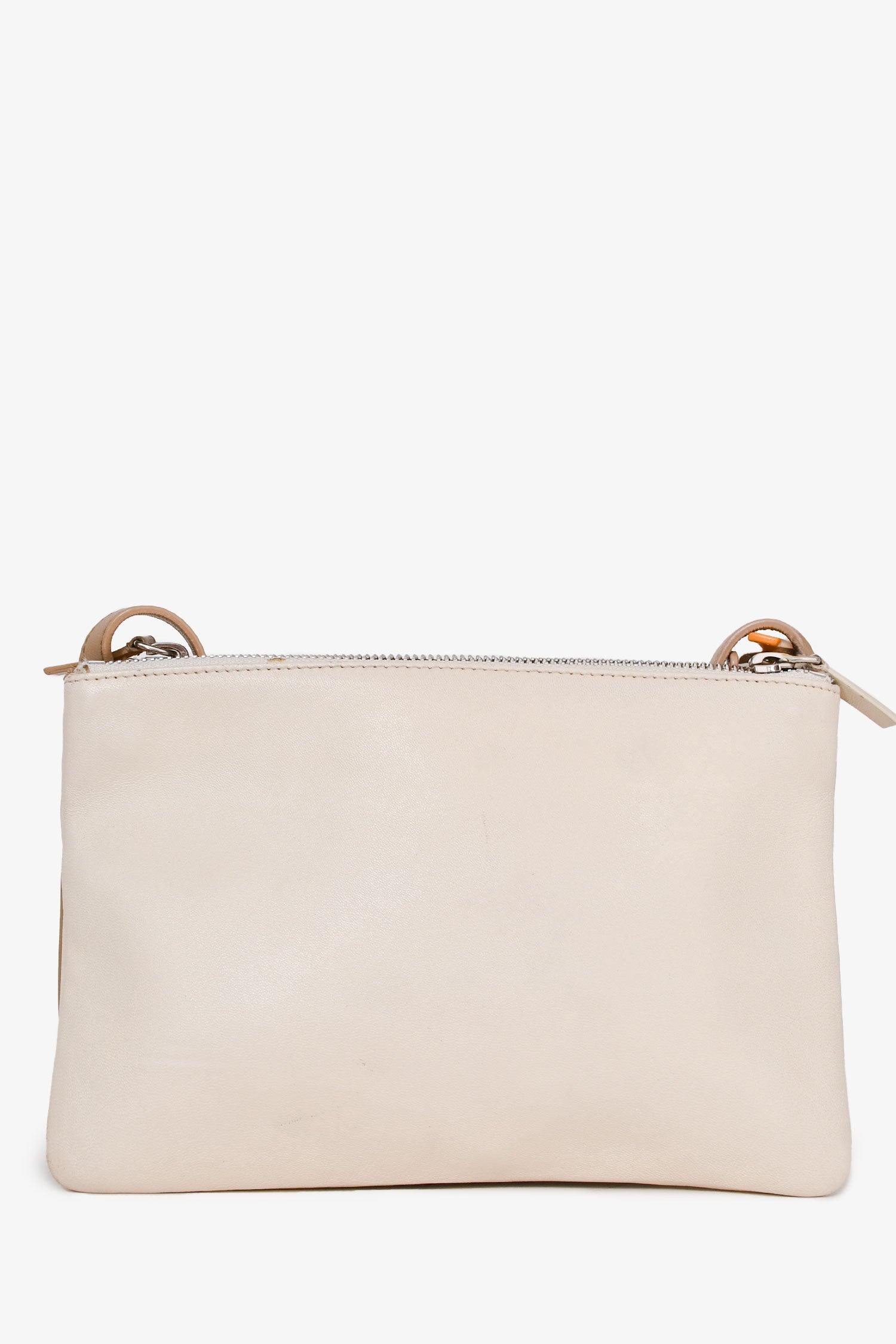 Celine Yellow/Taupe Leather Small Trio Crossbody Bag