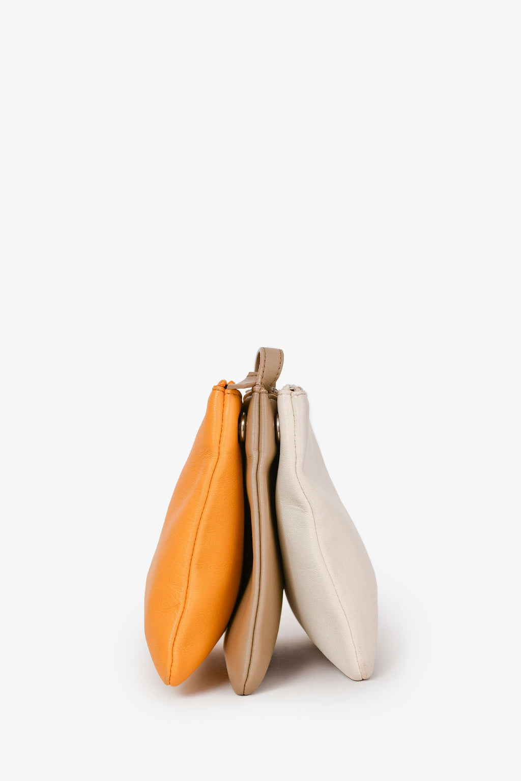 Celine Yellow/Taupe Leather Small Trio Crossbody Bag