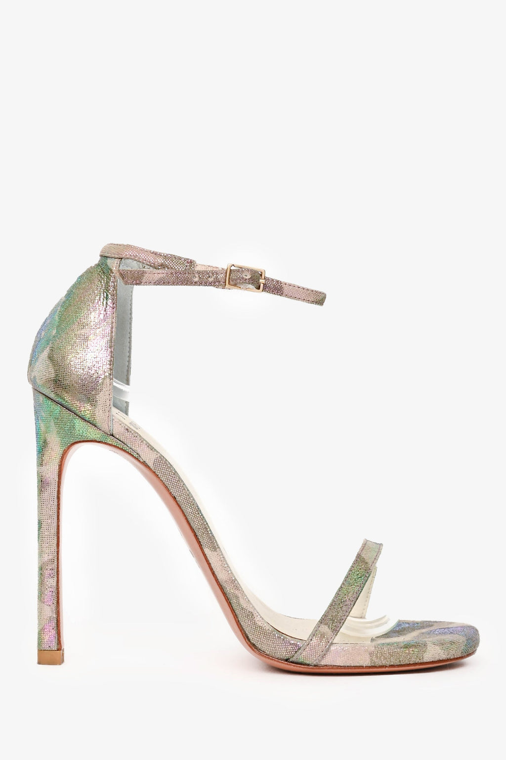 Stuart Weitzman Iridescent Camouflage Strappy Heels Size 6