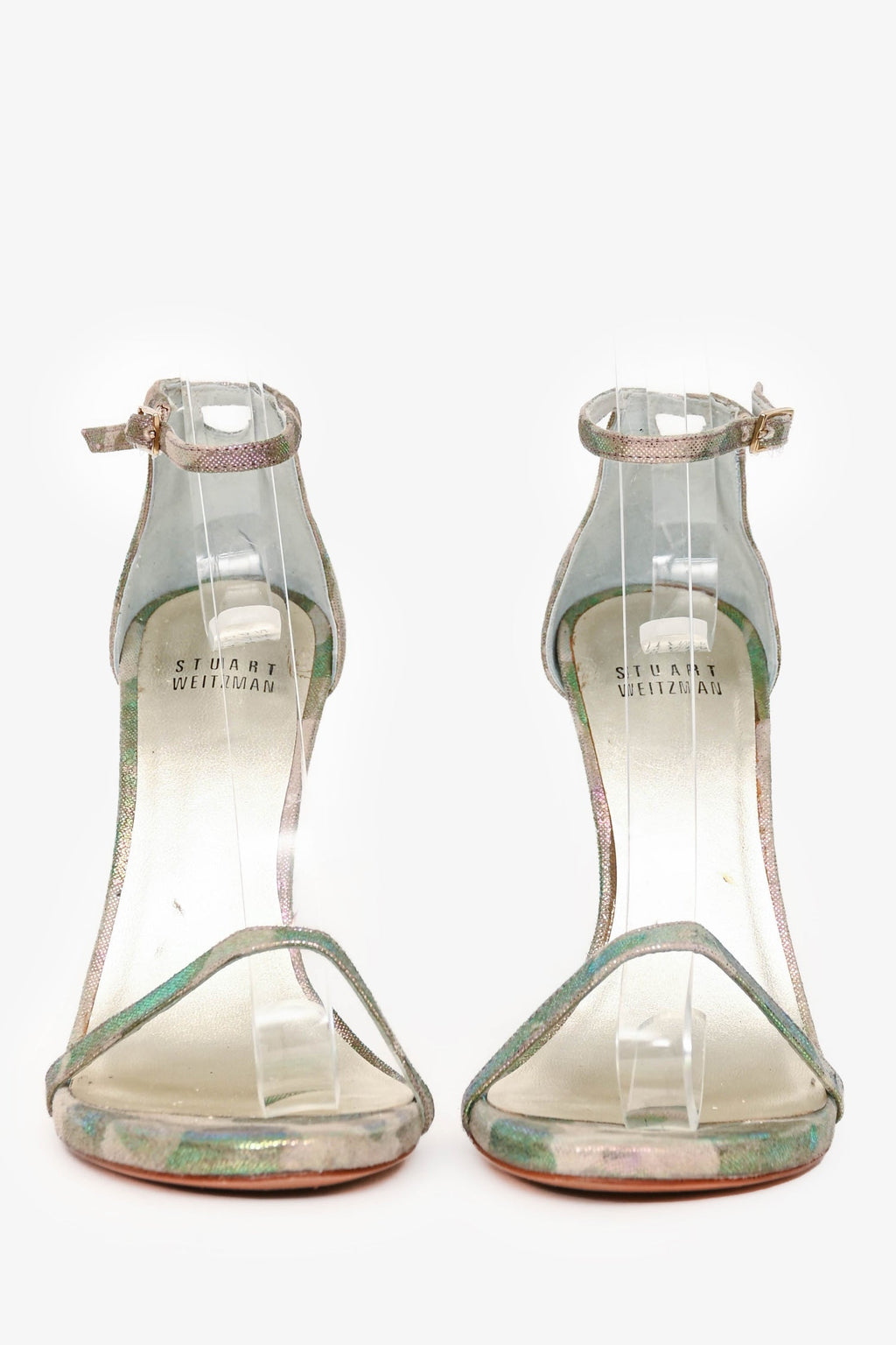 Stuart Weitzman Iridescent Camouflage Strappy Heels Size 6