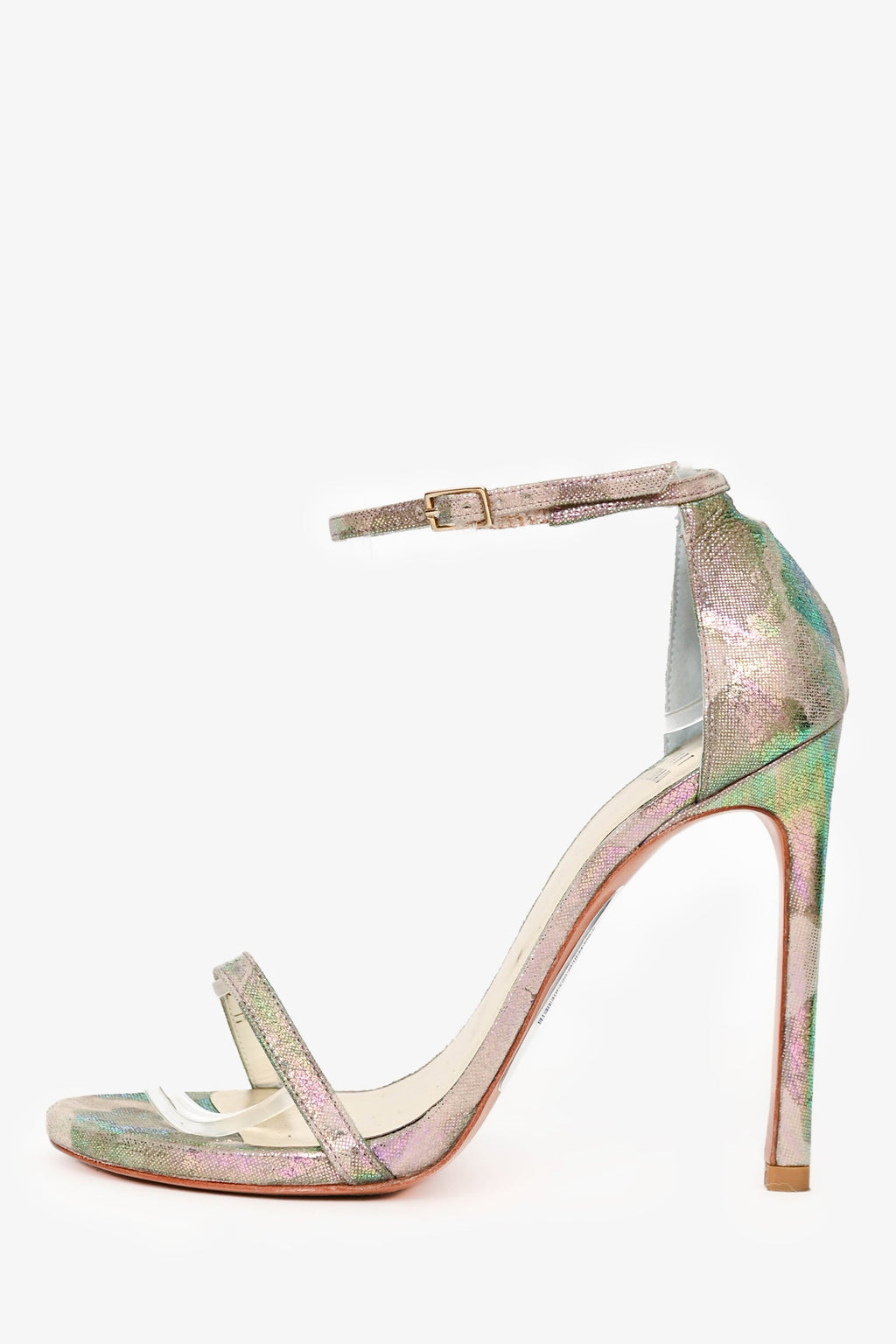 Stuart Weitzman Iridescent Camouflage Strappy Heels Size 6