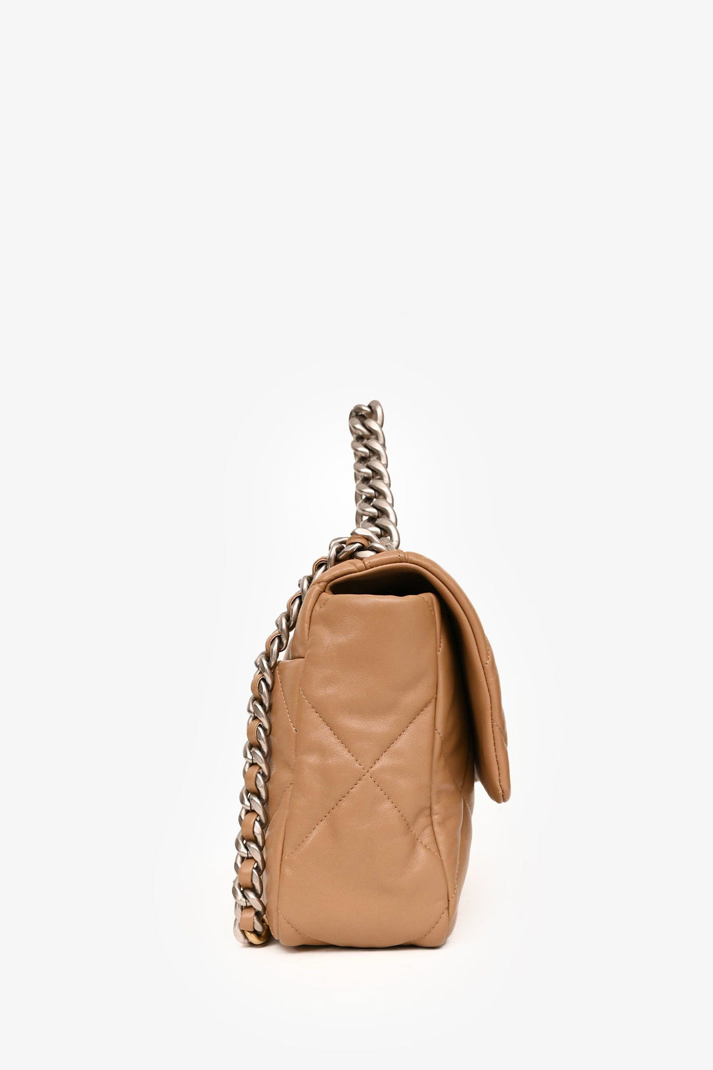 Pre-Loved Chanel™ Brown Goatskin Large 19 Flap Bag