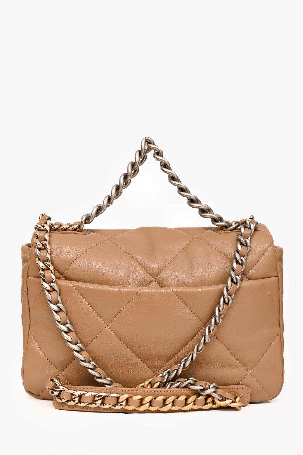 Pre-Loved Chanel™ Brown Goatskin Large 19 Flap Bag