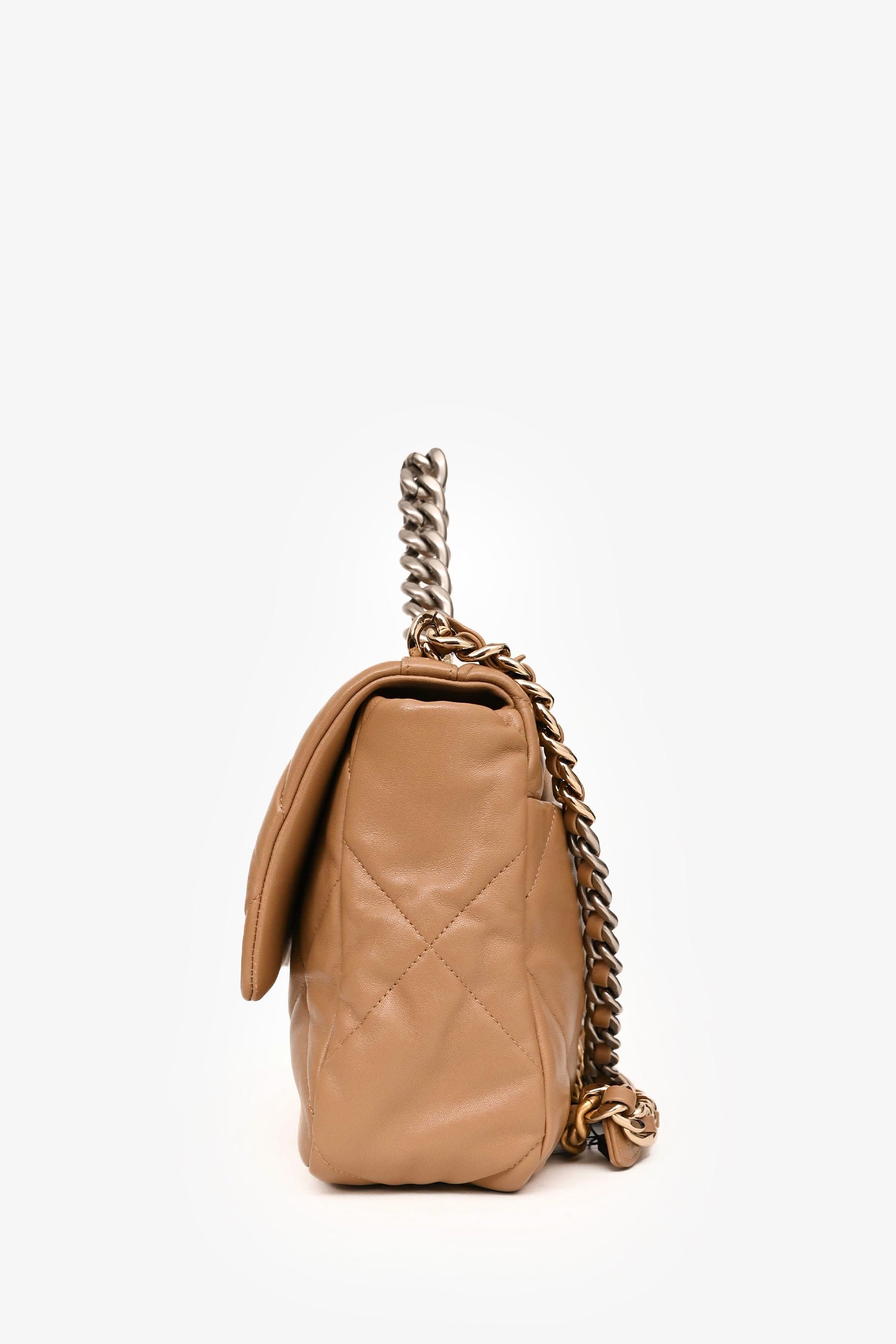 Pre-Loved Chanel™ Brown Goatskin Large 19 Flap Bag