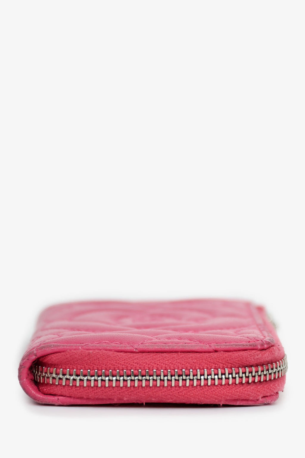 Pre-Loved Chanel™ 2017-18 Hot Pink Camellia Flower Key Ring  Holder