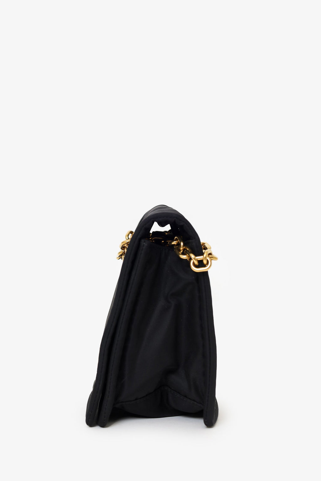 Prada Black Nylon Chain Shoulder Bag