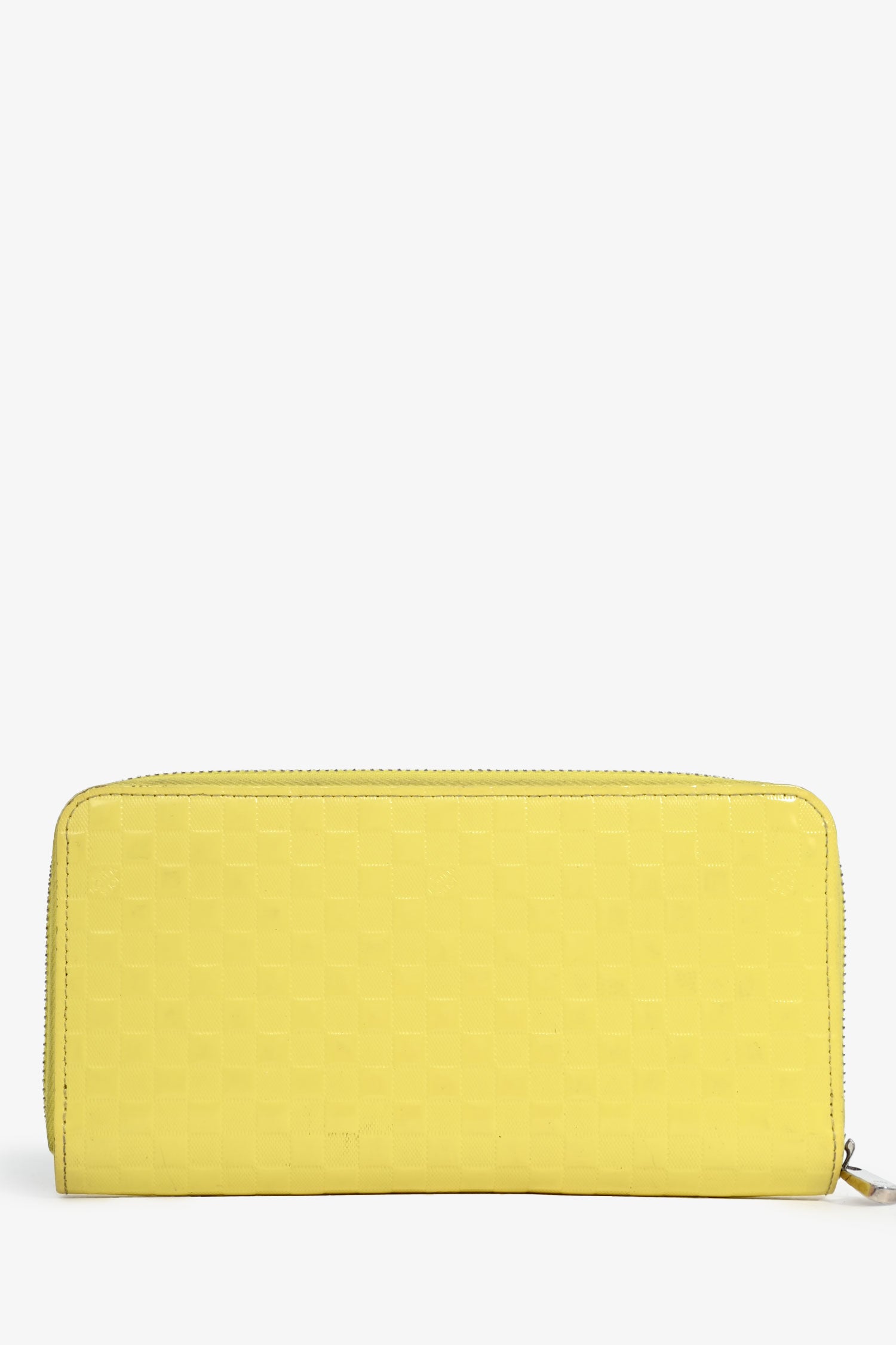 Louis Vuitton 2013 Yellow Damier Leather 'Facette' Long Zippy Wallet