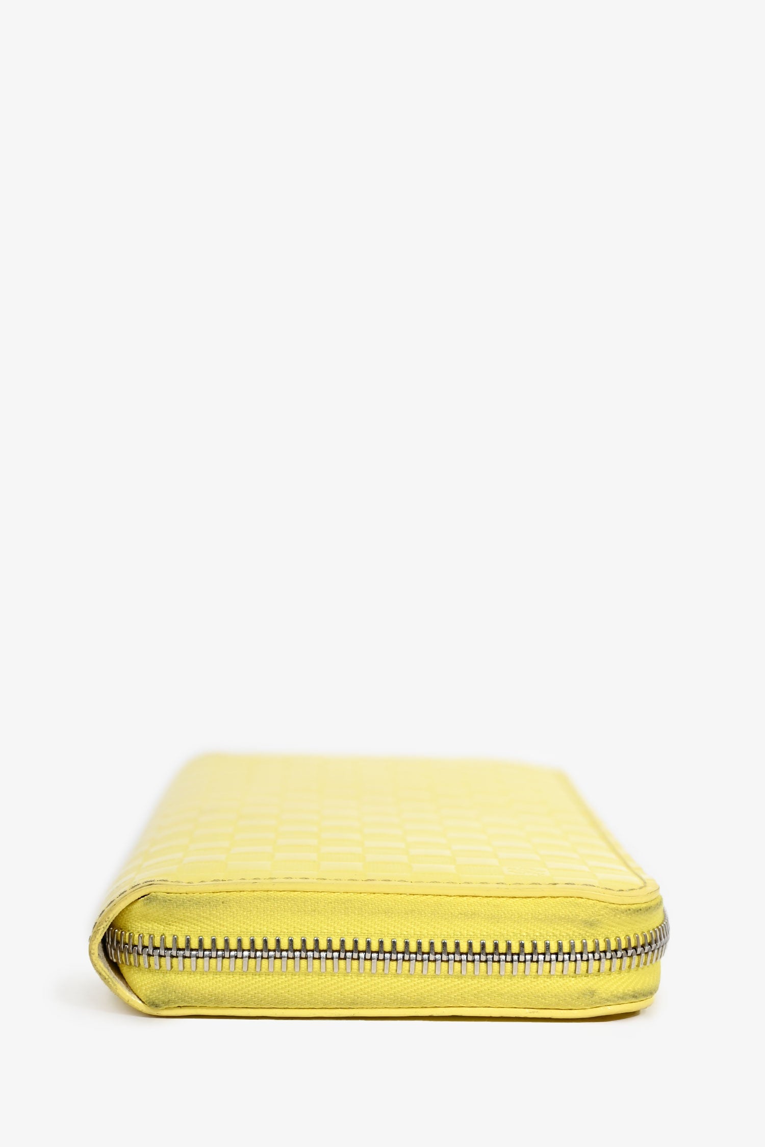Louis Vuitton 2013 Yellow Damier Leather 'Facette' Long Zippy Wallet