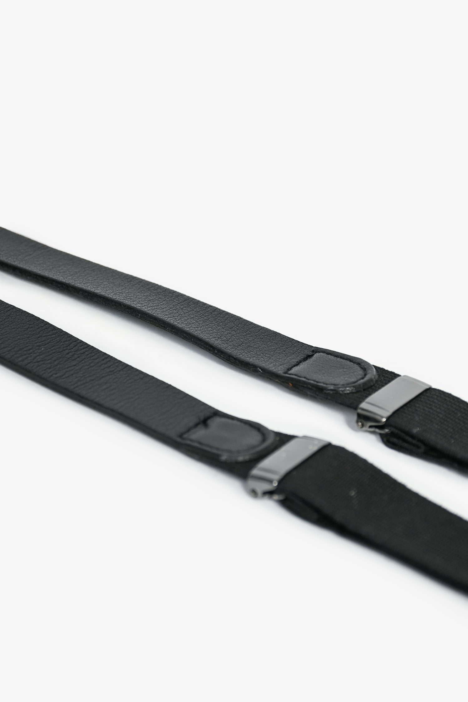 Pre-Loved Chanel™ Black Leather CC Suspenders