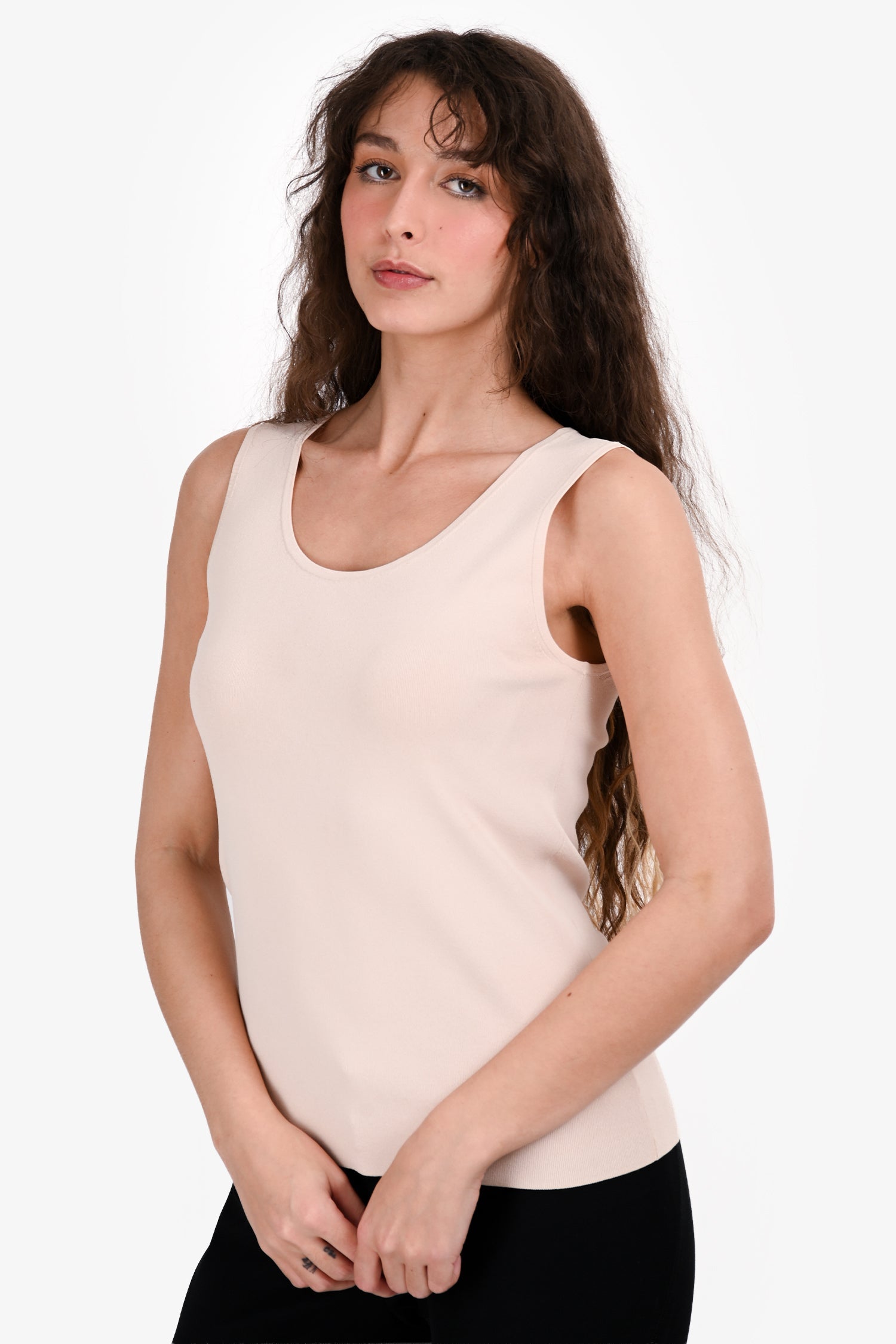 Akris Punto Pink Sleeveless Crew Neck Top Size 38