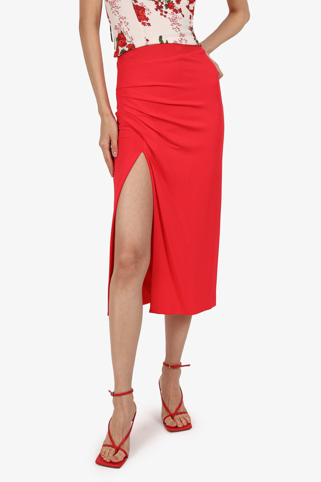 Cushnie Red Midi Skirt Size 0