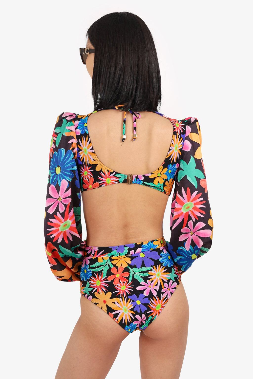 PatBO Black/Multicolour Cut-out Bodysuit Size XS