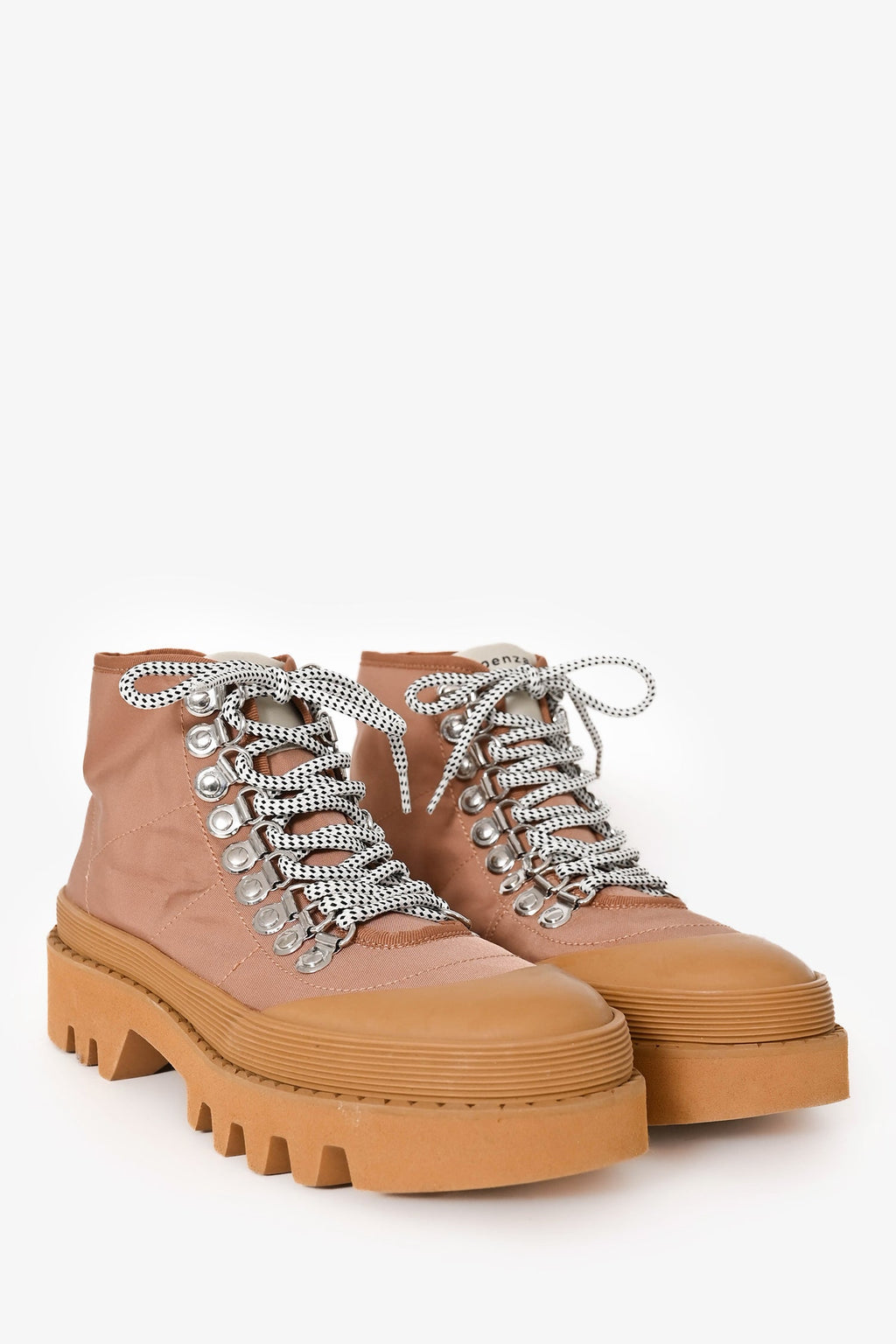 Proenza Schouler Brown/White Nylon Lug Boots Size 39