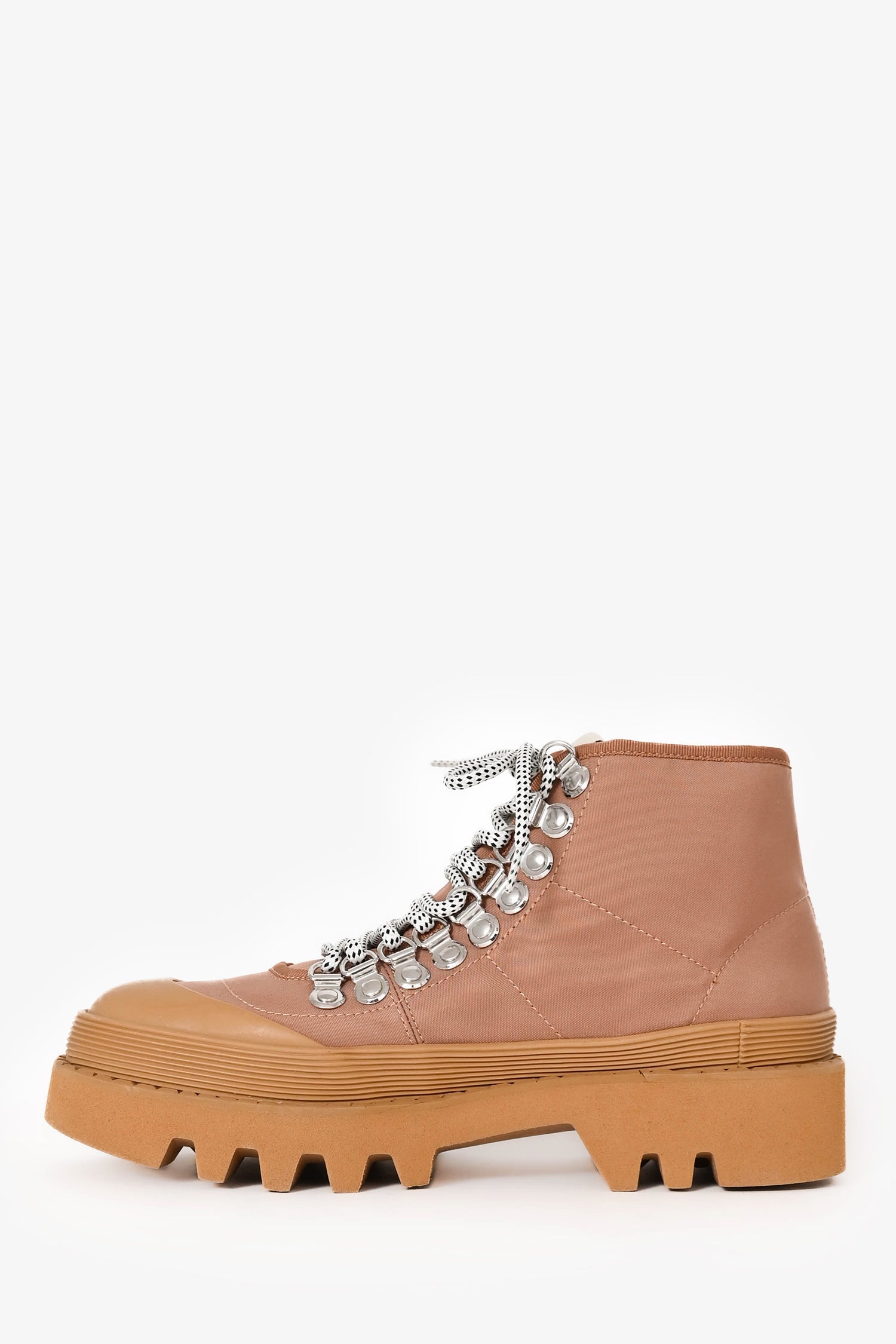Proenza Schouler Brown/White Nylon Lug Boots Size 39