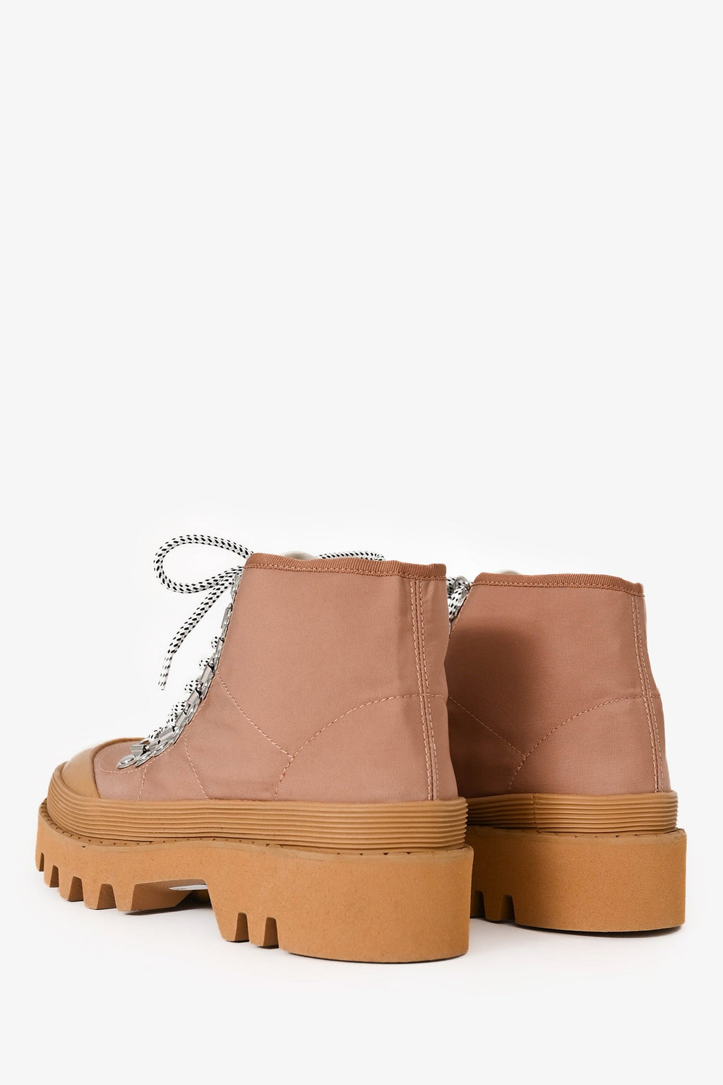 Proenza Schouler Brown/White Nylon Lug Boots Size 39