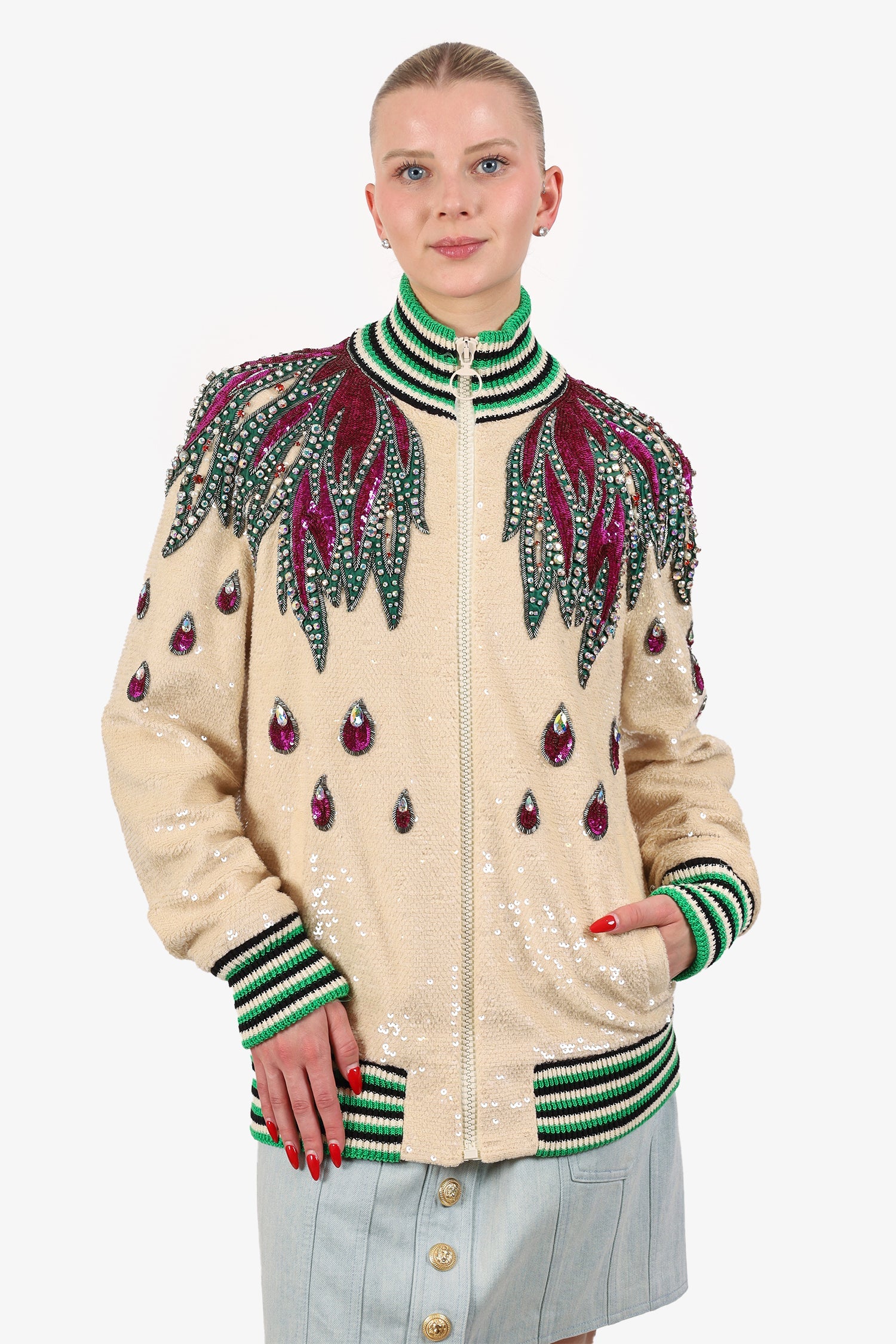 Gucci Runway Sequin Bomber Size M