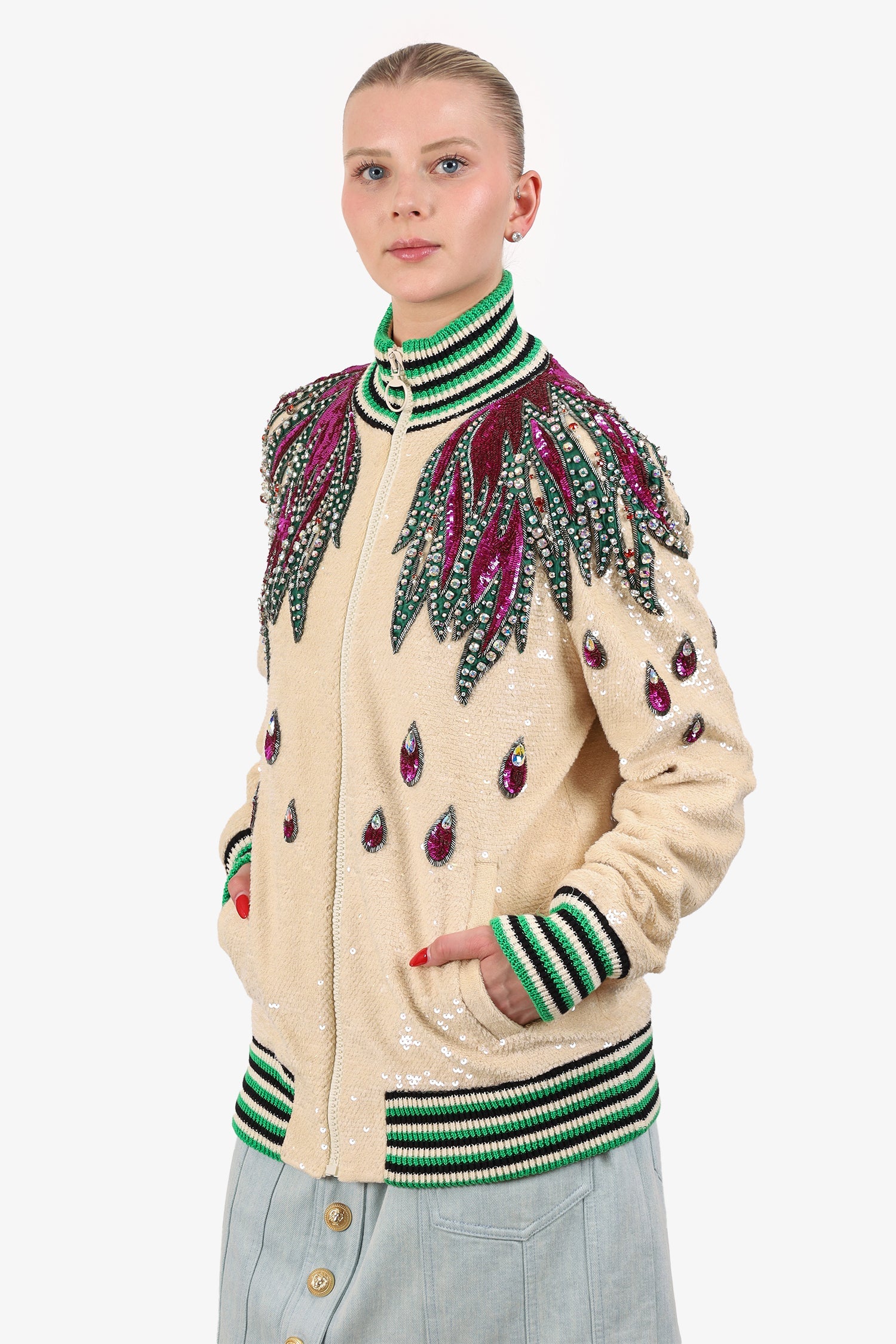 Gucci Runway Sequin Bomber Size M