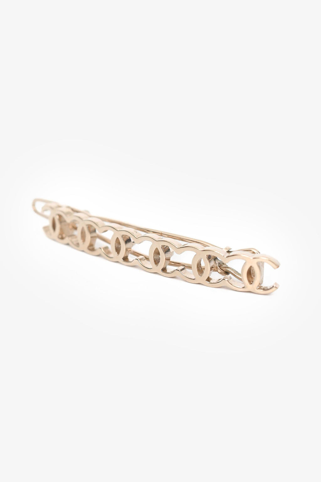 Pre-Loved Chanel™ Gold Tone 'CC' Hair Clip