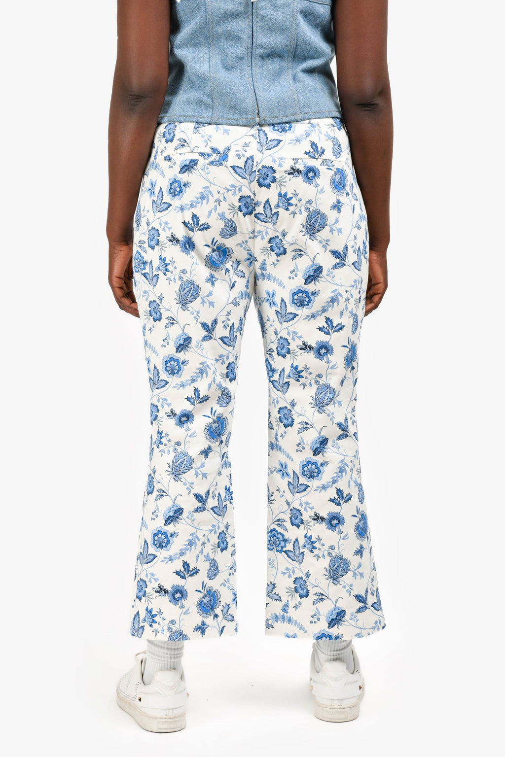 Derek Lam 10 Crosby White Floral Print Pants Size 14