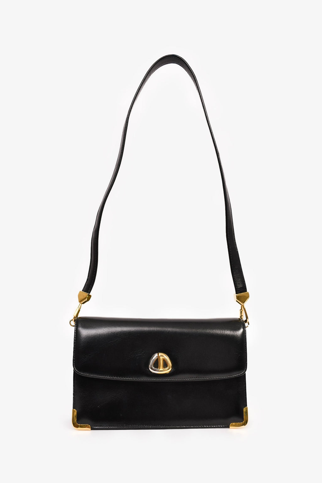 Christian Dior Black Box Leather Shoulder Bag