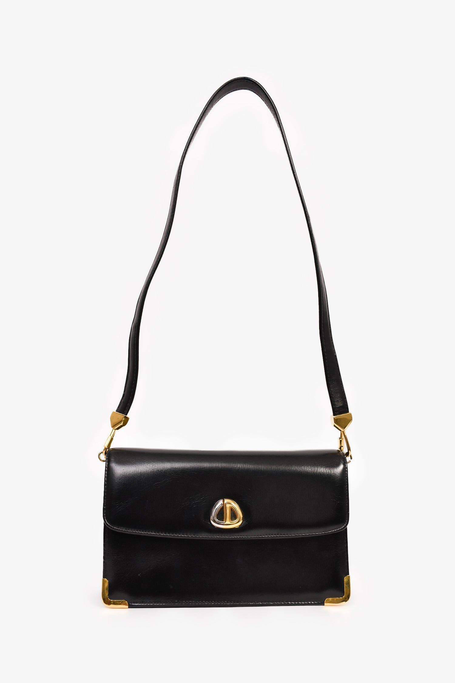 Christian Dior Black Box Leather Shoulder Bag