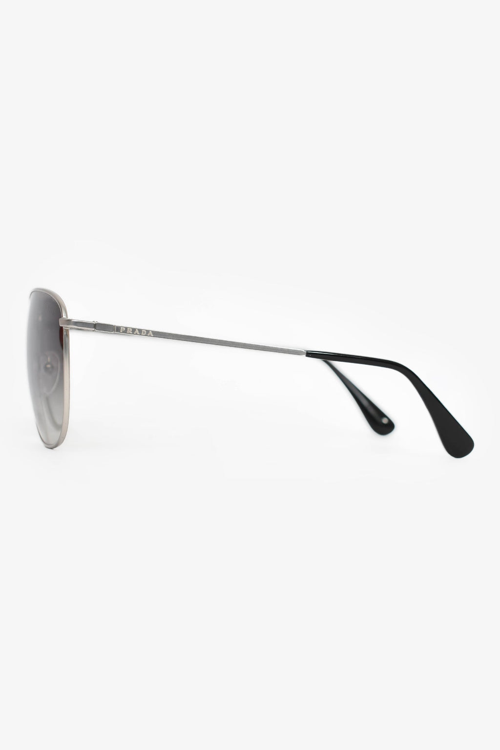 Prada Grey/Silver Square Aviator Sunglasses