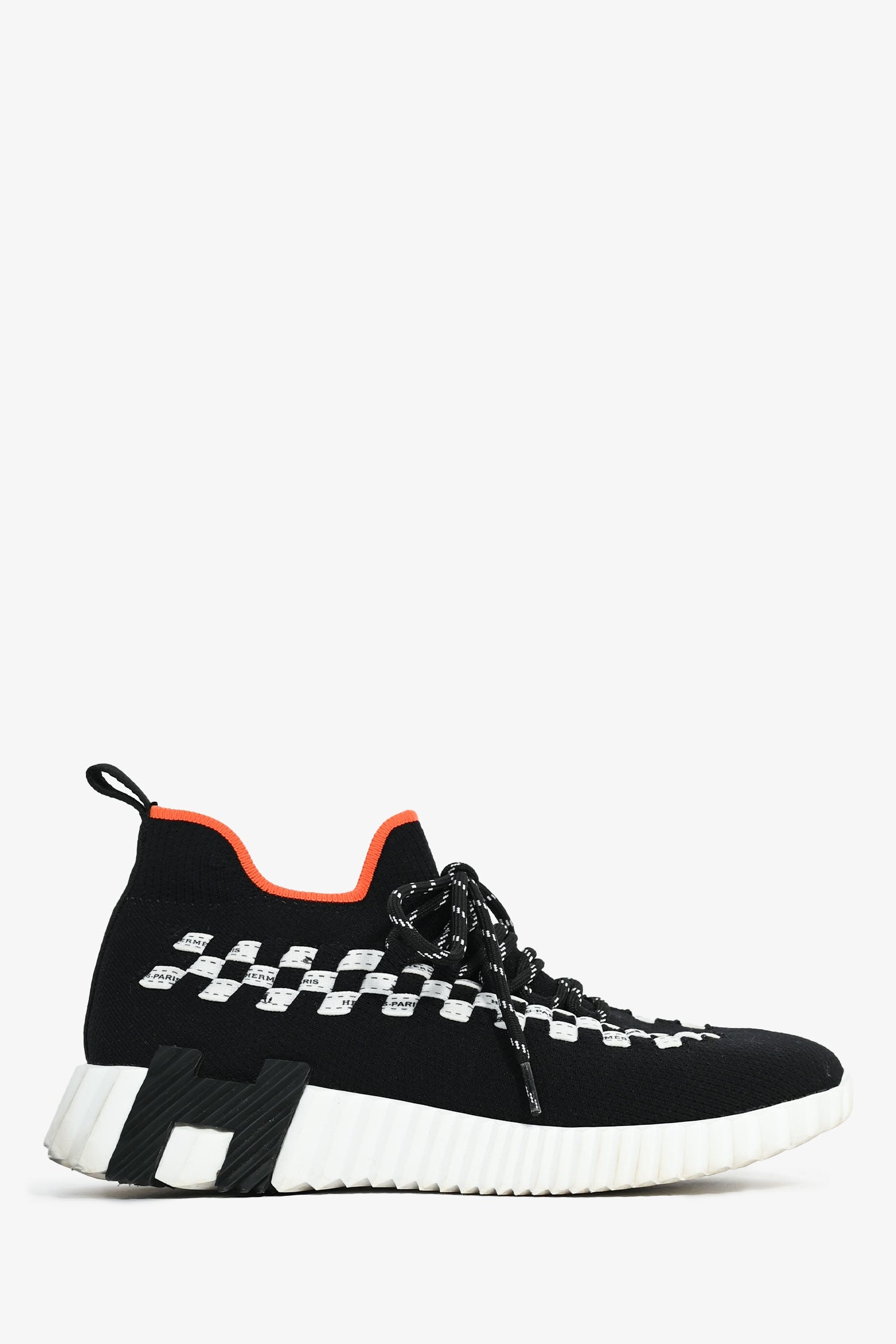 Hermès Black/White Mesh H 'Bouncing' Sneakers Size 36
