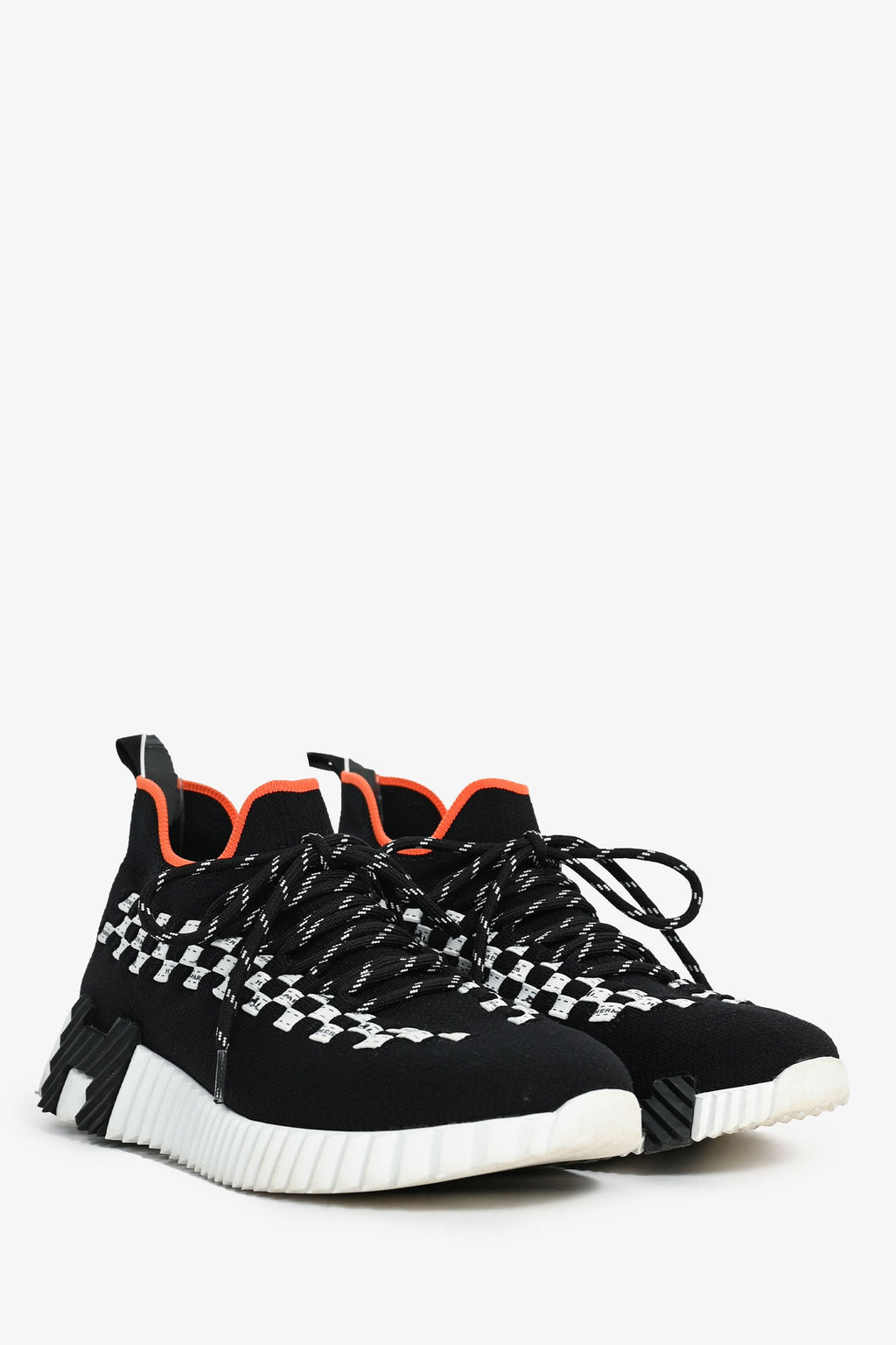 Hermès Black/White Mesh H 'Bouncing' Sneakers Size 36