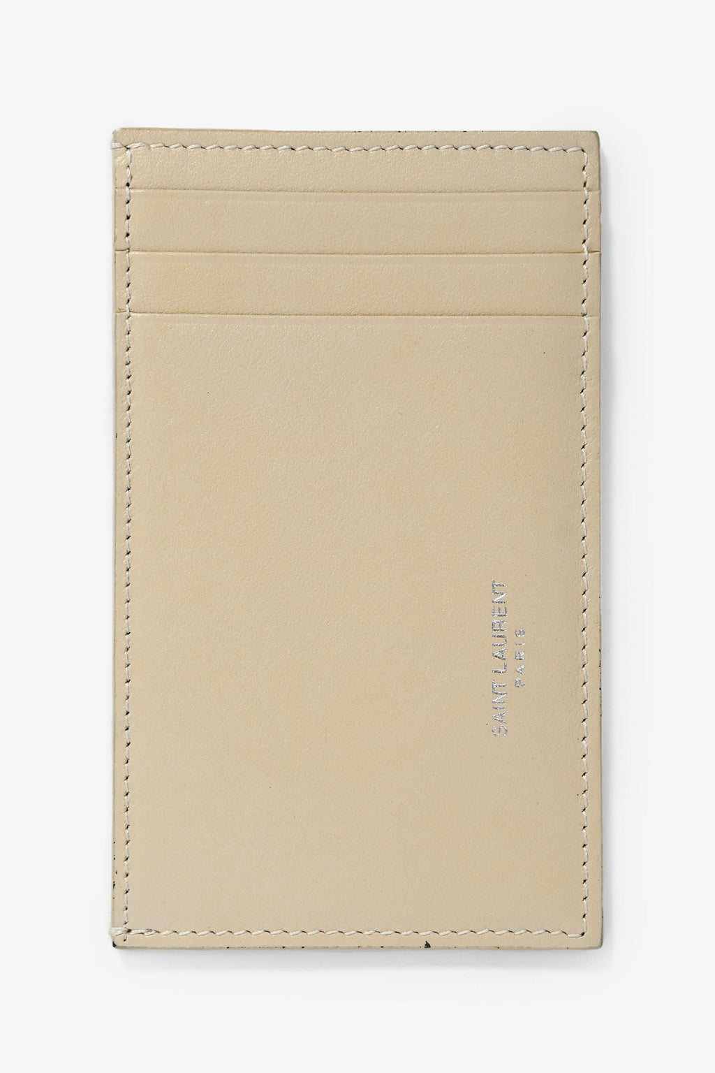 Saint Laurent 2020 Cream Croc Embossed Envelope Wallet On Chain with  Holder