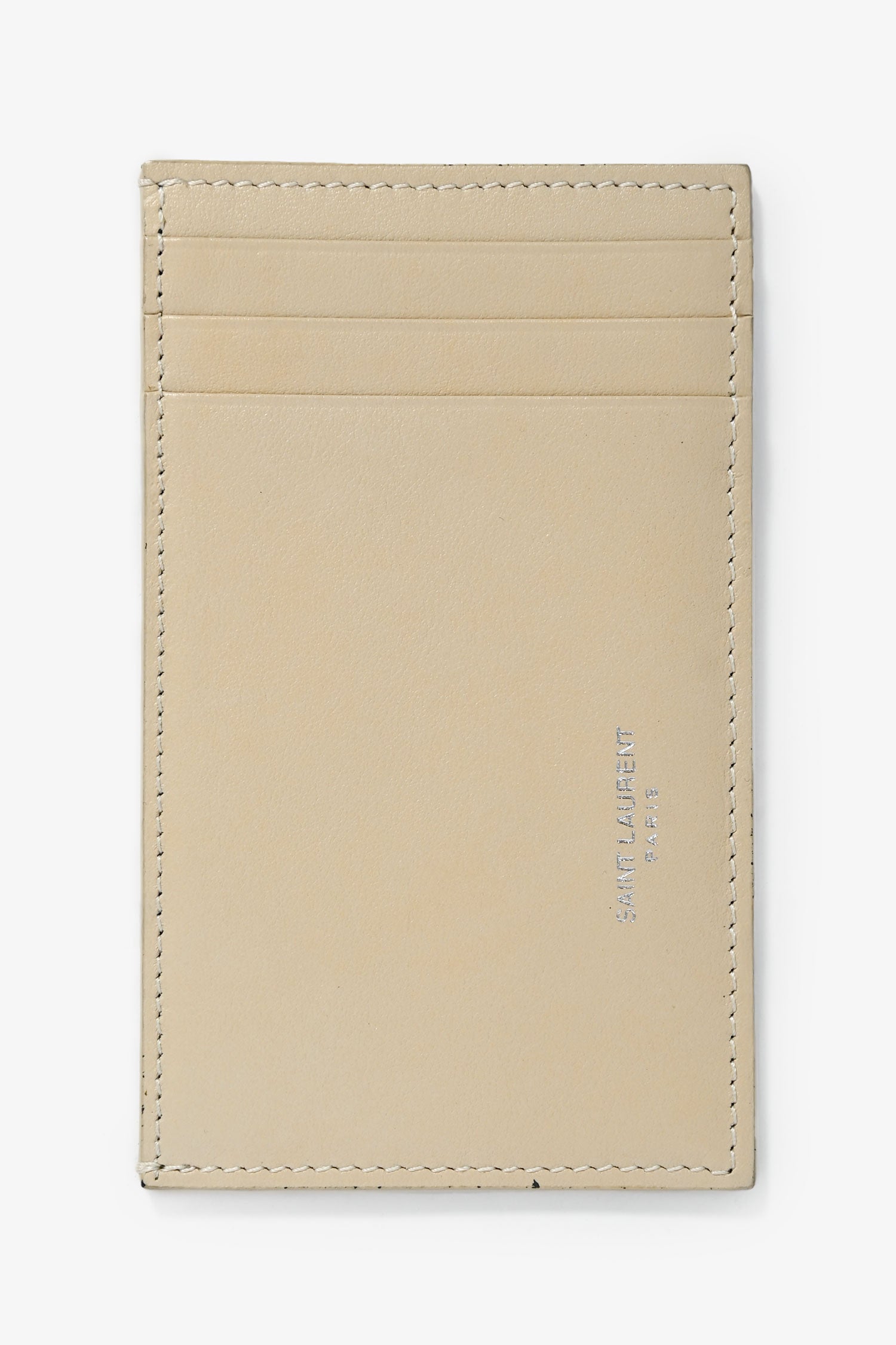 Saint Laurent 2020 Cream Croc Embossed Envelope Wallet On Chain with  Holder