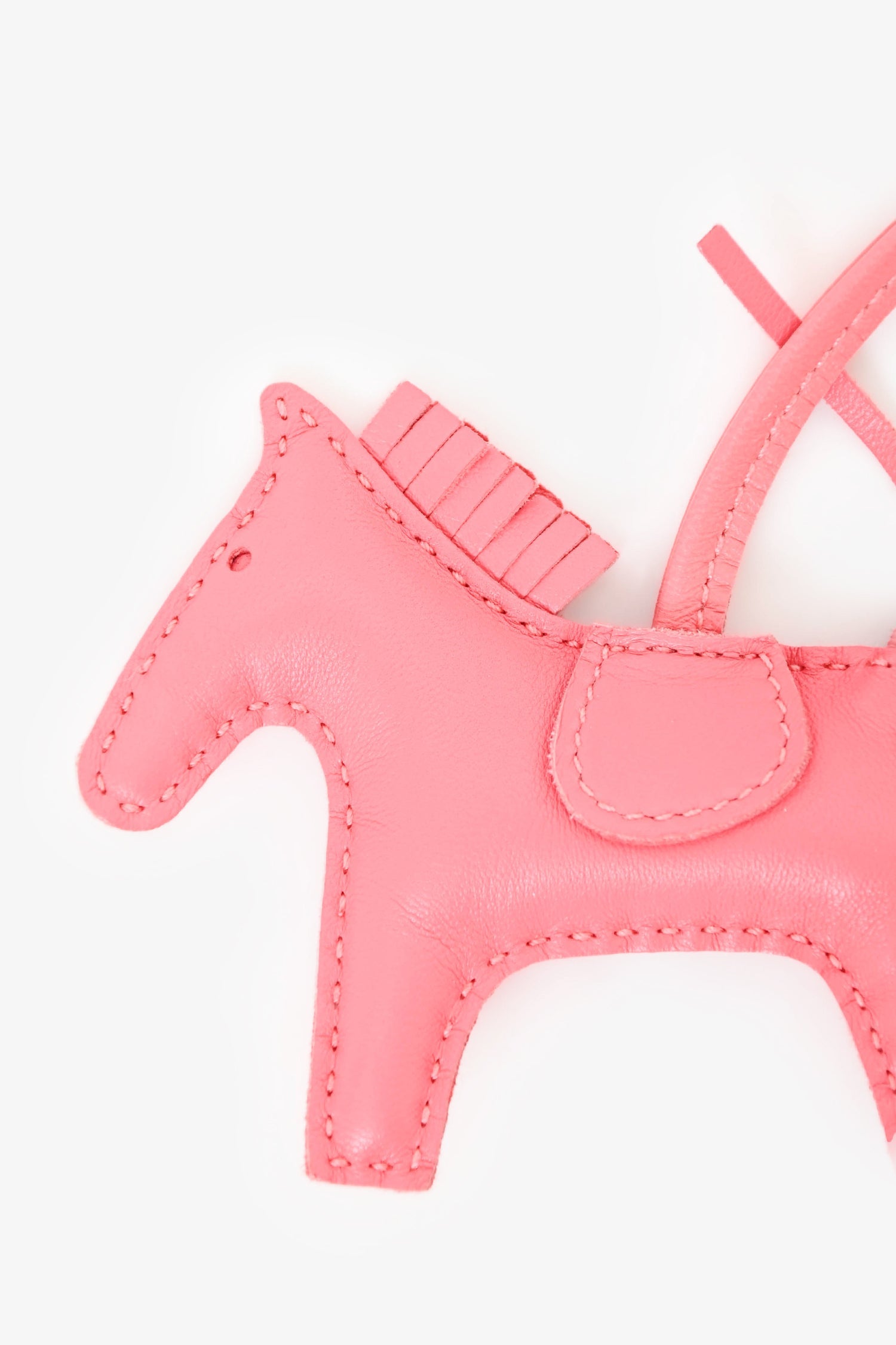 Hermès Light Pink Leather Rodeo PM Bag Charm