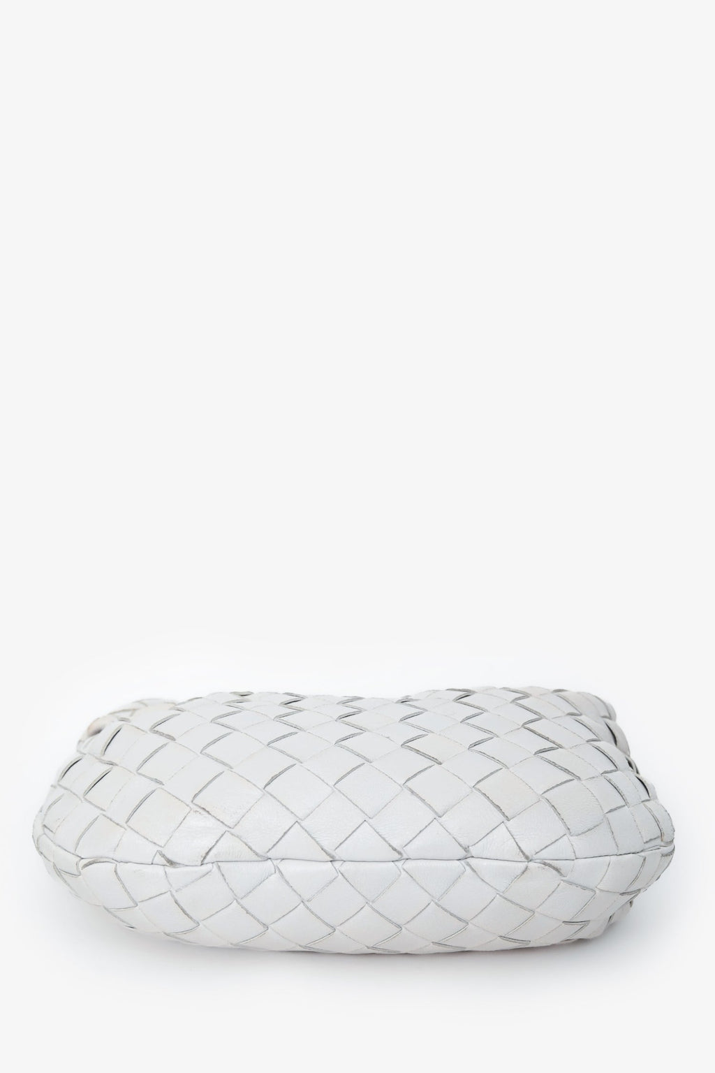 Bottega Veneta White Intrecciato Leather Mini Jodie Bag