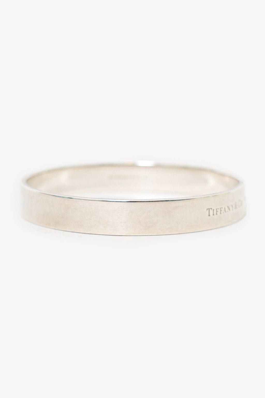 Tiffany & Co Sterling Silver/Diamond Keyhole Bangle