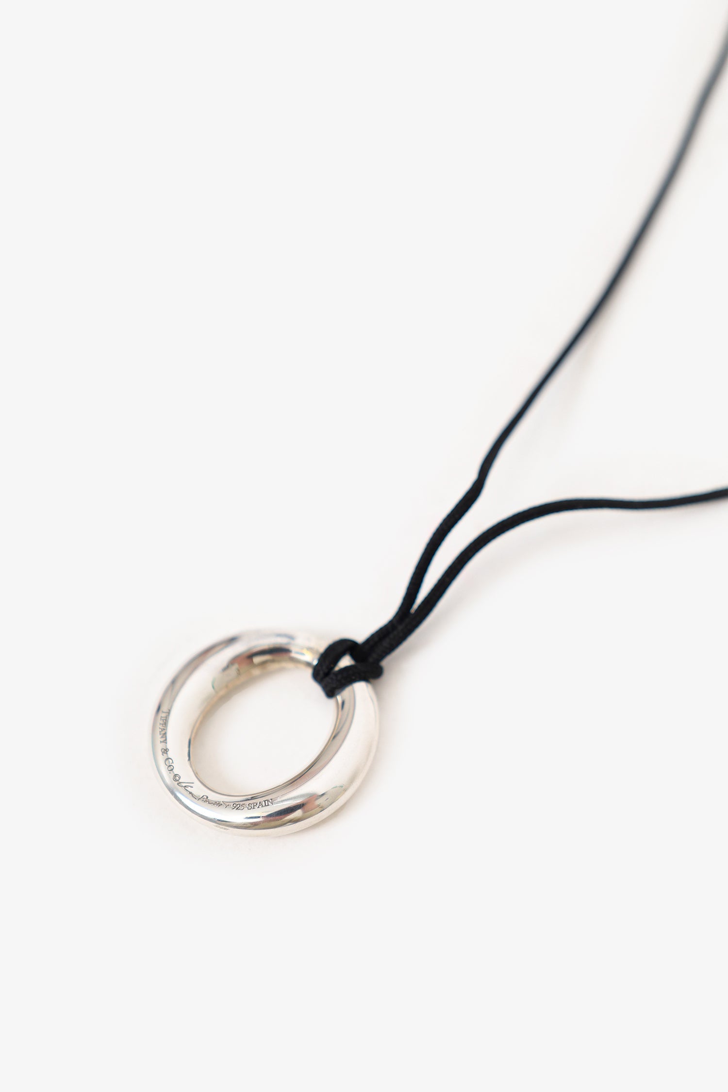 Tiffany & Co Elsa Peretti Sterling Silver Sevillana Pendant Necklace