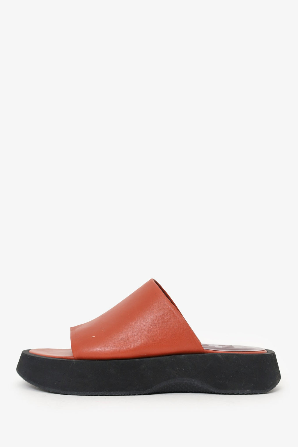Staud Brown/Black Leather Slides Size 36