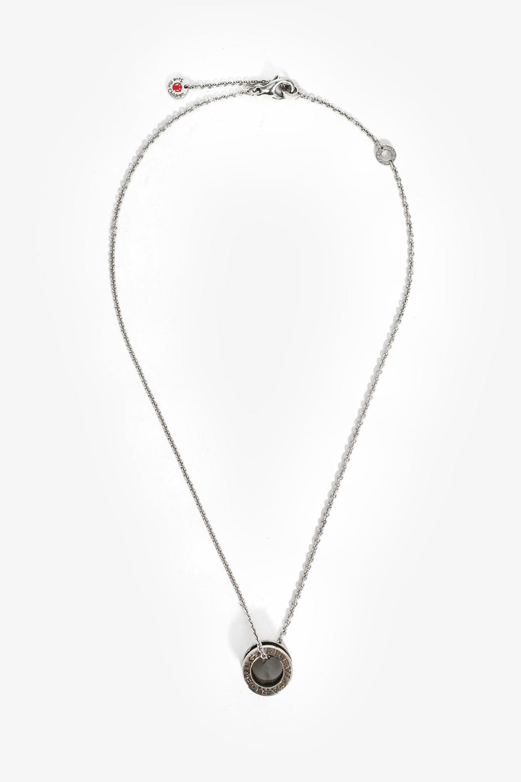 Bvlgari Sterling Silver Black Ceramic Saved The Children Necklace