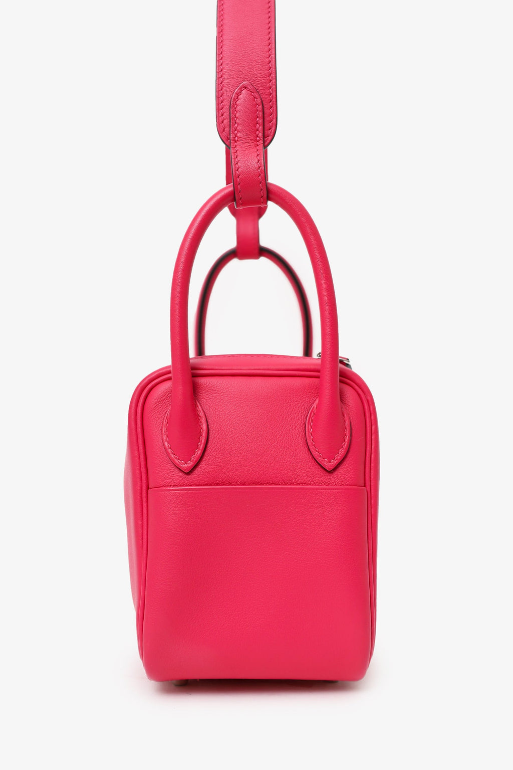 Hermès 2021 Rose Mexico/Rouge Piment Swift Leather Mini Lindy