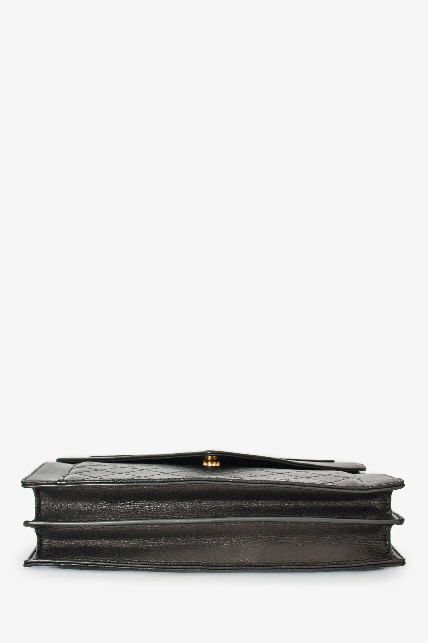Saint Laurent 2021 Black Quilted Lambskin Gaby Satchel