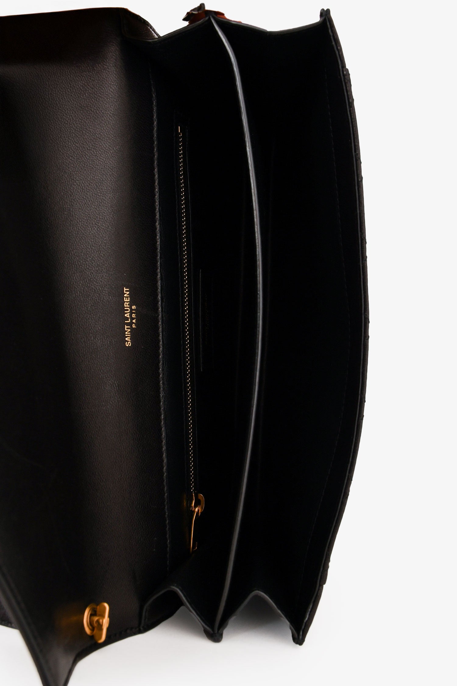 Saint Laurent 2021 Black Quilted Lambskin Gaby Satchel