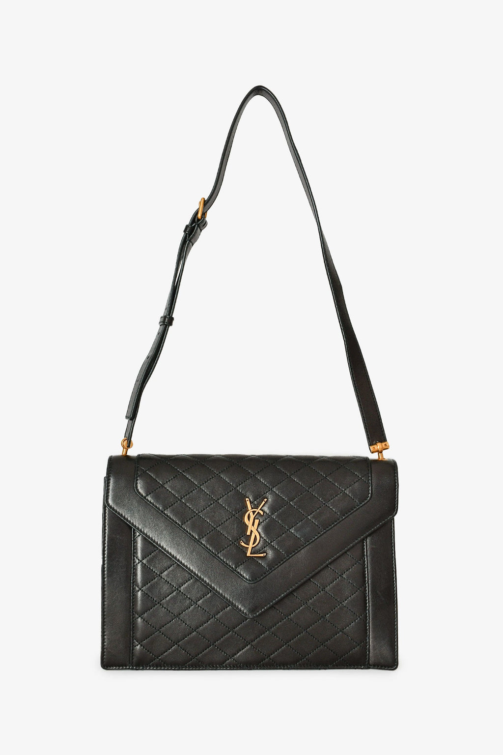Saint Laurent 2021 Black Quilted Lambskin Gaby Satchel
