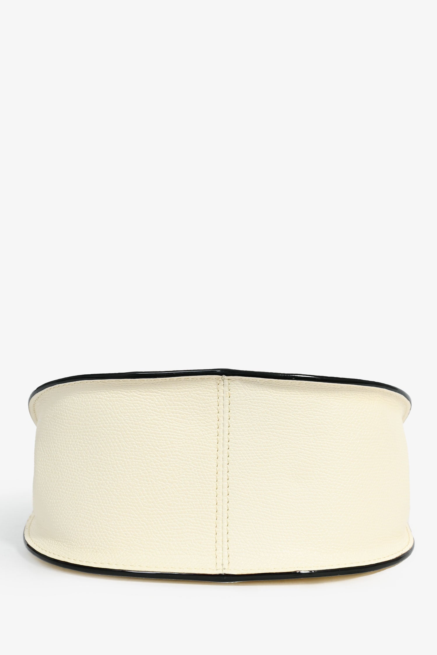 Valextra Cream Leather Hobo Weekend Mini Crossbody Bag