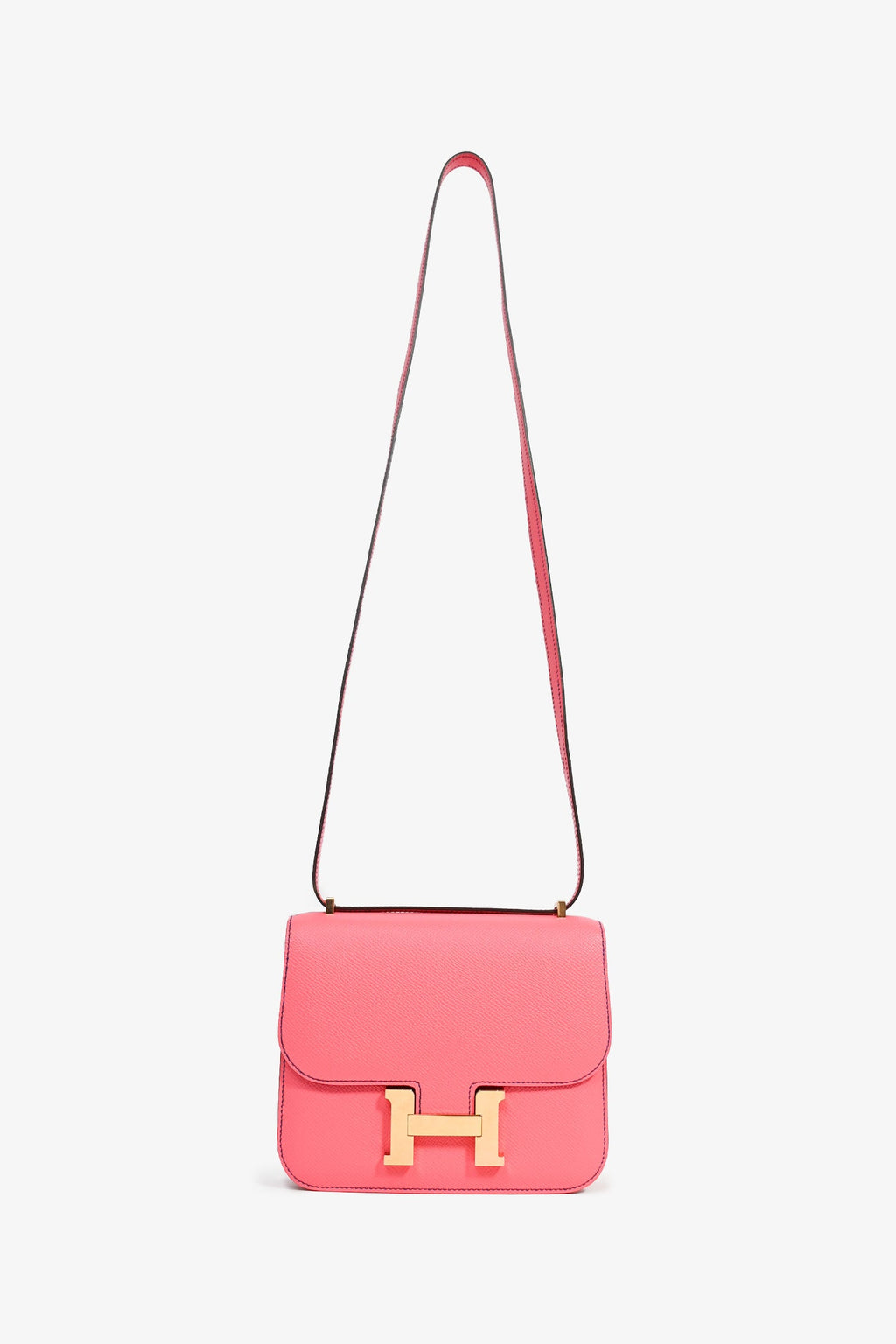 Hermès Pink Epsom Leather Constance 18