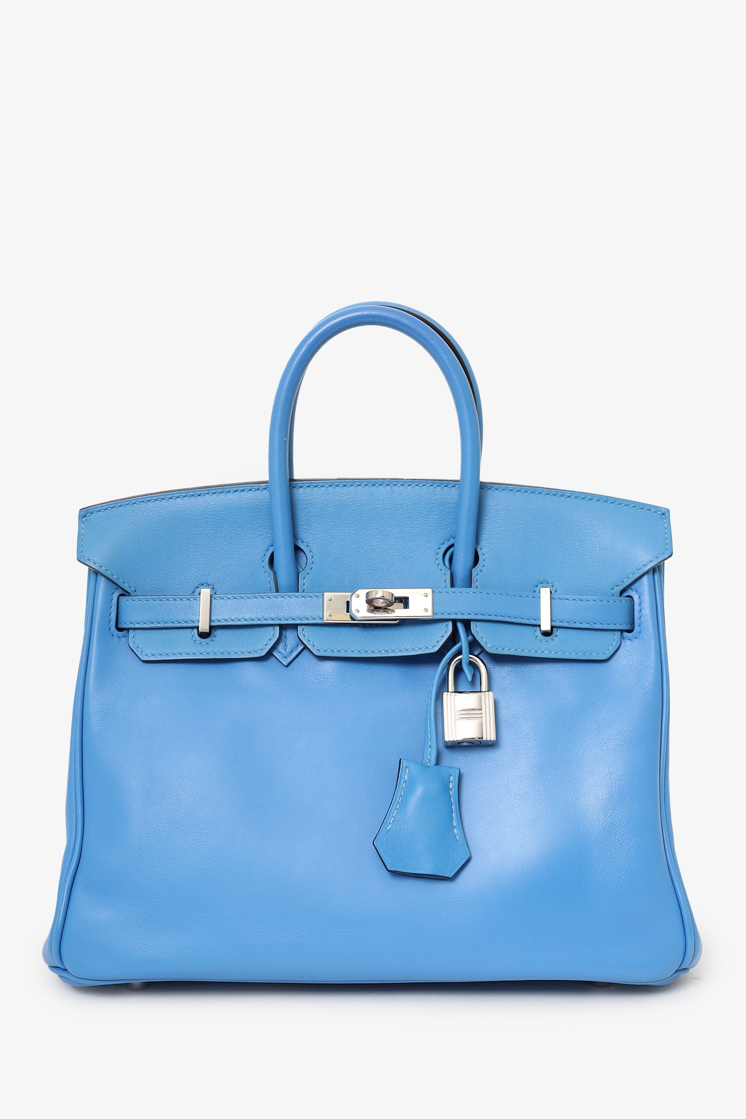 Hermès 2015 Blue Swift Leather Birkin 25