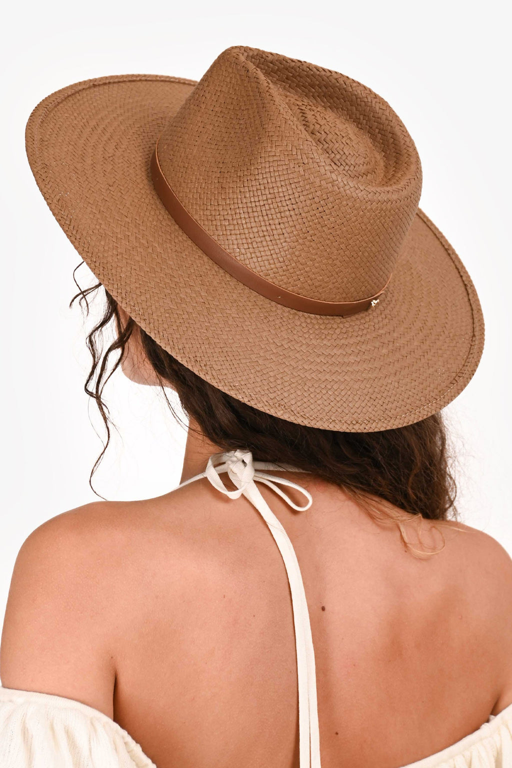 Janessa Leoné Brown Wide Brim Hat Size S