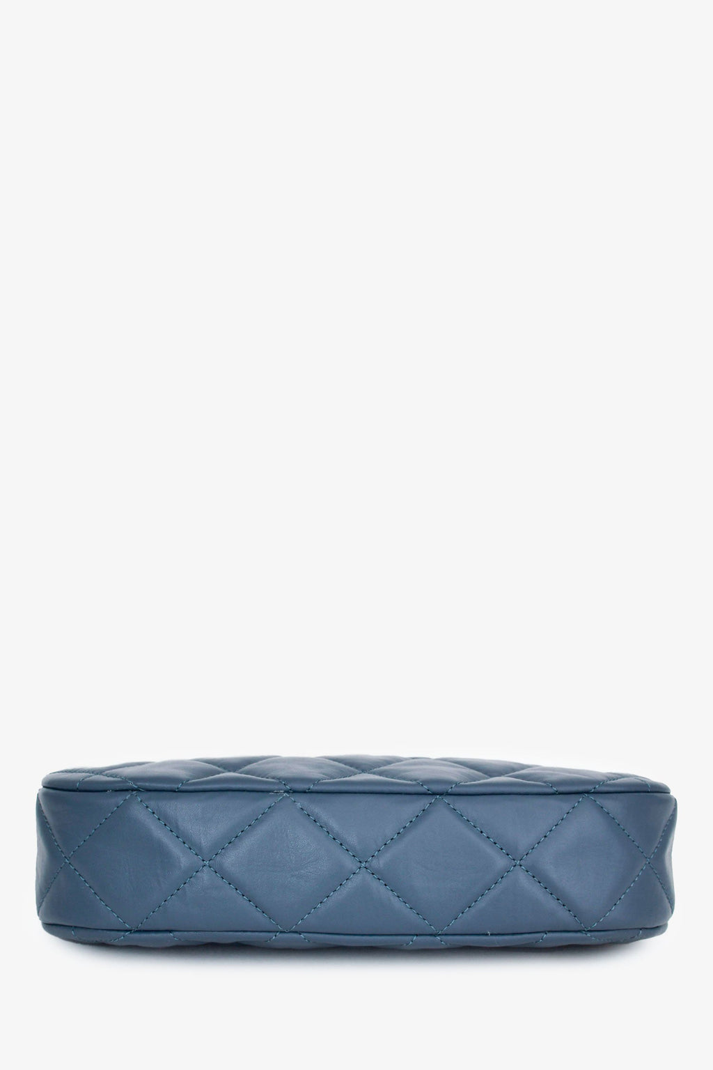 Pre-Loved Chanel™ Blue Aged Lambskin Leather Quilted Chanel 19 Clutch On Chain GHW