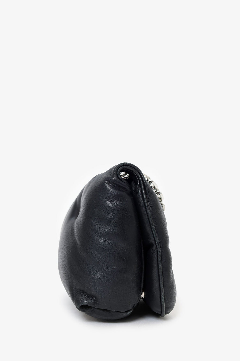 Maison Margiela Black Leather Glam Slam Mini Puffy Flap Bag