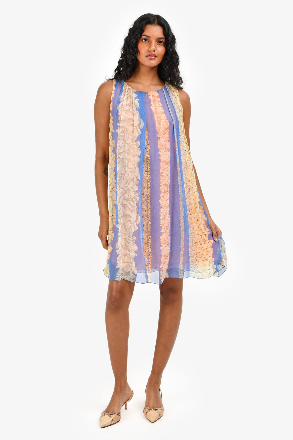 Missoni Blue/Multicolour Floral Shift Dress Size S