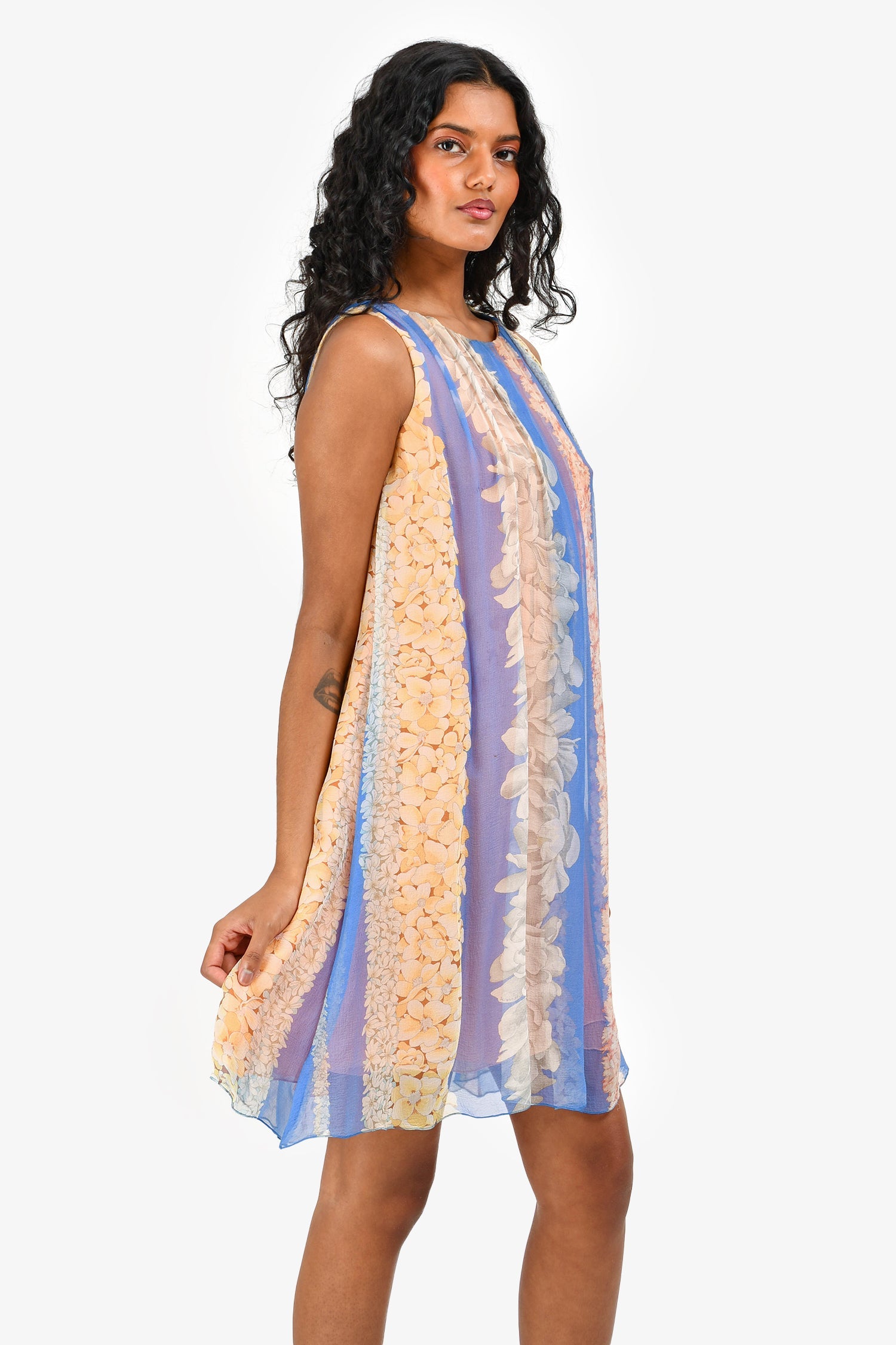 Missoni Blue/Multicolour Floral Shift Dress Size S
