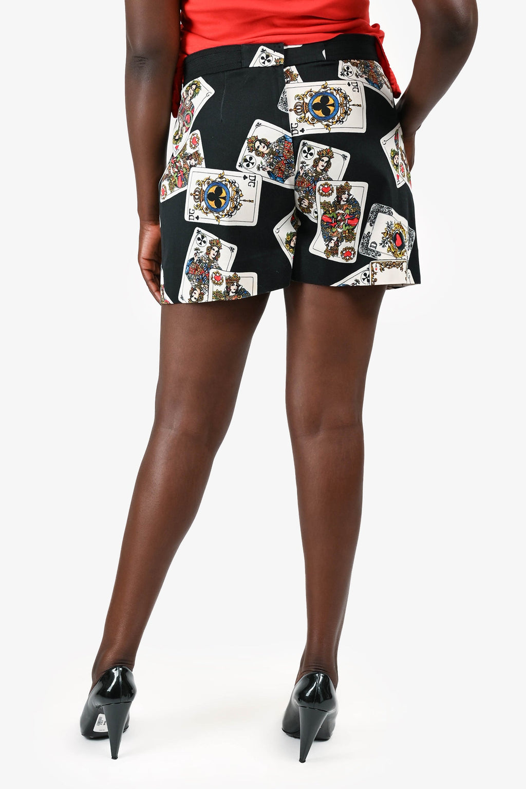 Dolce & Gabbana Black/White Play  Garphic Shorts Size 42