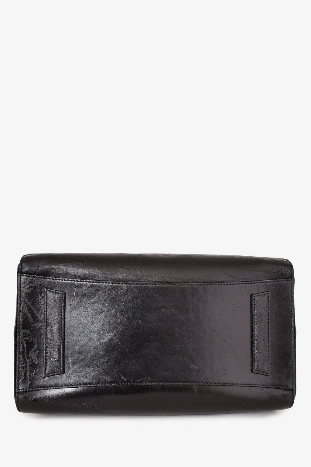 Givenchy Black Aged Leather Anitgona Top Handle with Strap